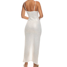 SUNLIT OASIS - Peek A Boo Ruched Side Slit Maxi Dress