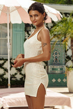 SUNLIT OASIS - Bodycon Tank Mini Dress • Cream