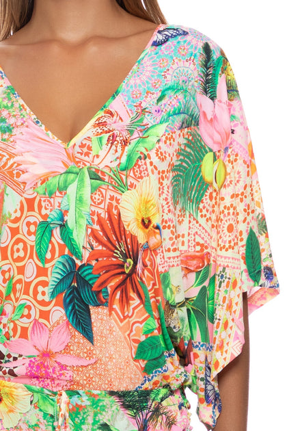 OPULENT EDEN - Cabana V Neck Dress • Multicolor