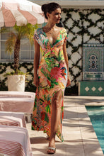 OPULENT EDEN - Cap Sleeve Long Dress • Multicolor