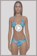 ENCHANTED MIRAGE - Triangle Halter Top & Seamless Full Ruched Back Bottom • Multicolor