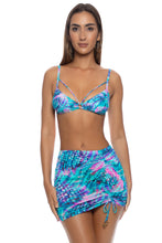 ENCHANTED MIRAGE - Bralette Ring Top &  Scrunch Up Mini Skirt • Multicolor