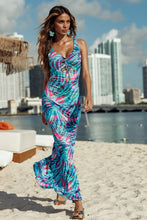 ENCHANTED MIRAGE - Drawstring Peek A Boo Maxi Dress • Multicolor