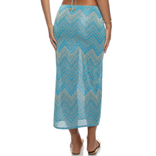 TIDAL SHIMMER - Adjustable Shirred Maxi Skirt
