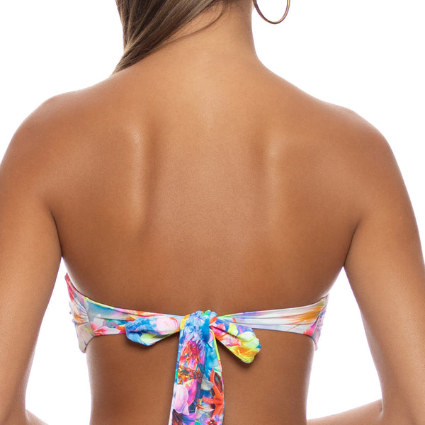 UNDERWATER DREAMING - Ruched Free Form Bandeau Top