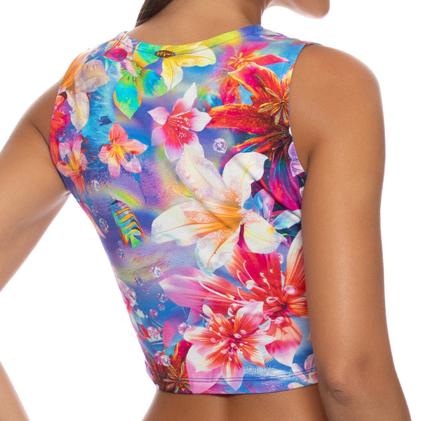 UNDERWATER DREAMING - Ruched Tank Top