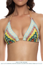 HIGH NOON HEAT - Triangle Halter Top & Seamless Full Ruched Back Bottom • Multicolor