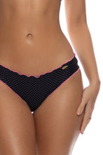 SPOTTED WITH LOVE - Wavy Triangle Halter Top & Wavy Full Ruched Back Bottom • Black Pink