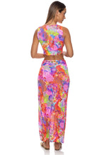 BLOOMING SPARK - Adjustable Tank Top & Twist Front Skirt • Multicolor