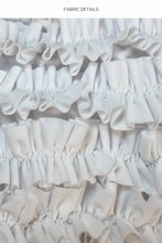 SWEET LOVE - Triangle Top & Seamless Ruffle Ruched Back Brazilian Tie Side Bottom • White