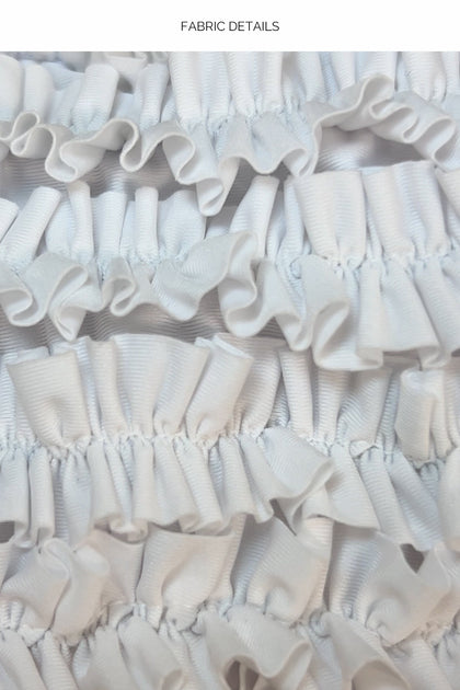 SWEET LOVE - Free Form Bandeau Top & Moderate Bottom • White