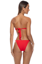 SWEET LOVE - Free Form Bandeau Top & Moderate Bottom • Red