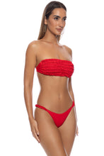 SWEET LOVE - Free Form Bandeau Top & Moderate Bottom • Red