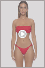 SWEET LOVE - Free Form Bandeau Top & Moderate Bottom • Red