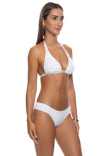 SWEET LOVE - Triangle Halter Top & Seamless Full Bottom • White