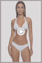 SWEET LOVE - Triangle Halter Top & Seamless Full Bottom • White