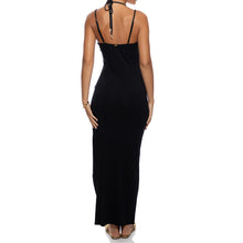 GILDED BUTTERFLY - Fitted Side Slit Maxi Dress