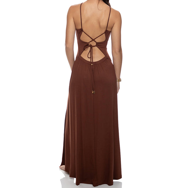 VELVET SHORES - Halter Ring Long Dress