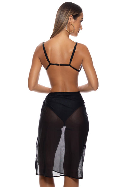 SHEER INTENTIONS - Long Wrap  • Black