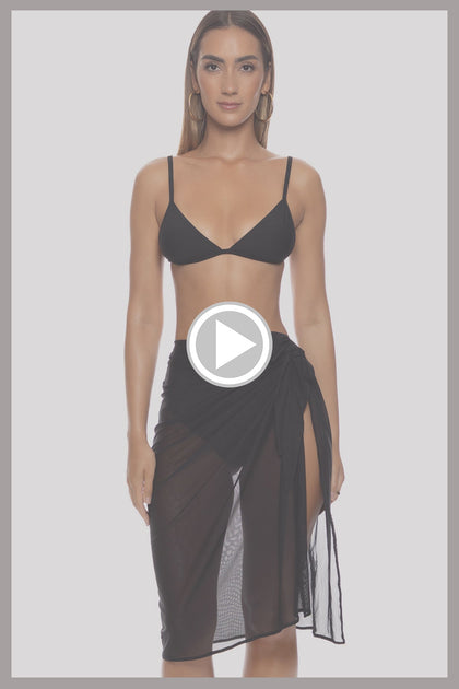 SHEER INTENTIONS - Long Wrap  • Black