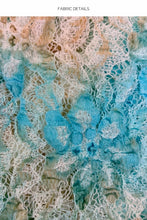 BLOOM ILLUSIONS - Triangle Top & Seamless Ruched Back Brazilian Tie Side Bottom • Aqua