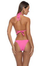 EDGY MUSE - Ring Triangle Halter Top & Ring Brazilian Bottom • Pink
