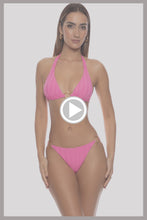 EDGY MUSE - Ring Triangle Halter Top & Ring Brazilian Bottom • Pink