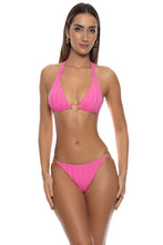 EDGY MUSE - Ring Triangle Halter Top & Ring Brazilian Bottom • Pink