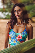 JUNGLE REIGN - Link Scoop Neck One Piece Fuller Coverage • Multicolor