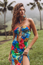 JUNGLE REIGN - Halter Ring Long Dress • Multicolor