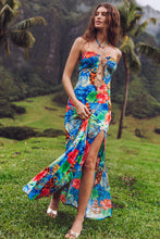 JUNGLE REIGN - Halter Ring Long Dress • Multicolor