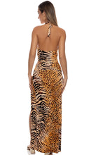 TIGRESSA - Halter Crop Top & Twist Front Skirt • Multicolor