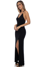 FEMME ALLURE - Rings Halter Long Dress • Black