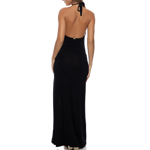 FEMME ALLURE - Rings Halter Long Dress