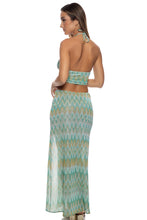 LUCID WATERS - Double Loop Bandeau Long Dress • Multicolor