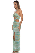 LUCID WATERS - Double Loop Bandeau Long Dress • Multicolor