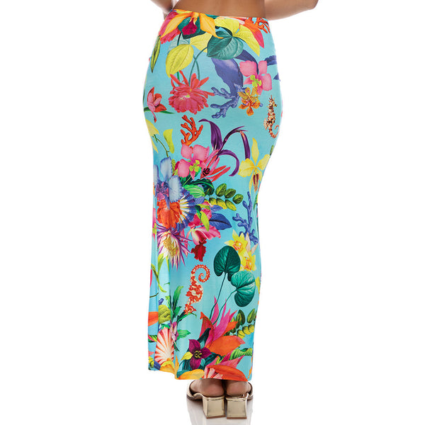 OCEAN'S KISS - Ruched Front Long Skirt