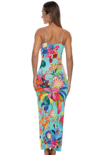 OCEAN'S KISS - Ruched Front Tank Maxi Dress • Multicolor