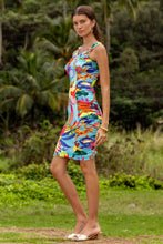 OCEAN'S KISS - Ruched Sides Tank Dress • Multicolor