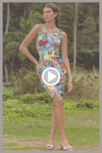 OCEAN'S KISS - Ruched Sides Tank Dress • Multicolor