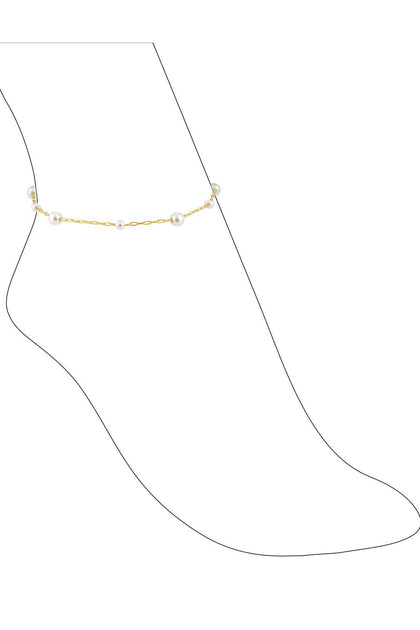 JEWELRY - Kalani Pearl Anklet • Gold