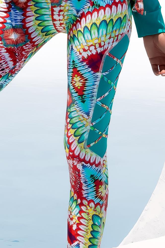 WILD HEART - Bomber Jacket & Laced Panel Skinny Legging • Multicolor