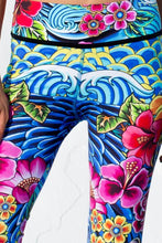 INKED BABE - Crossed Bra Mesh Sporty Bra & Engineered Print Legging • Multicolor