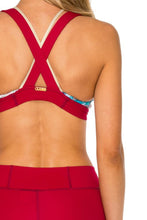 AZUCAR - Gold Crossback Sports Bra & Pintucked Knee Legging • Multicolor