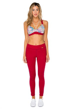 AZUCAR - Gold Crossback Sports Bra & Pintucked Knee Legging • Multicolor