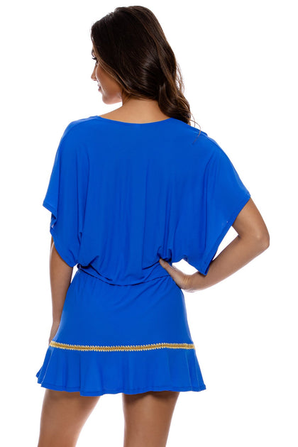 LULI CHIC - Playera Ruffle Dress • Electric Blue