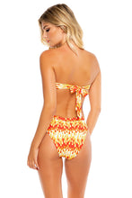 FLAME OF LOVE - Free Form Bandeau & High Leg Banded Waist Bottom • White