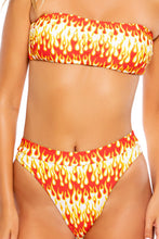 FLAME OF LOVE - Free Form Bandeau & High Leg Banded Waist Bottom • White
