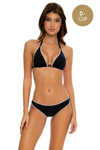MIDNIGHT DREAMING - Triangle Halter Top & Seamless Full Ruched Back Bottom • Black