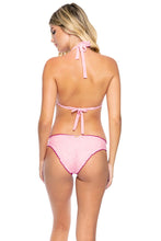 CANDY CLOUDS - Triangle Halter Top & Seamless Full Ruched Back Bottom • Pink